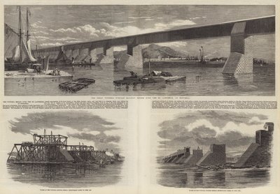 The Victoria Bridge over the St Lawrence at Montreal by Richard Principal Leitch
